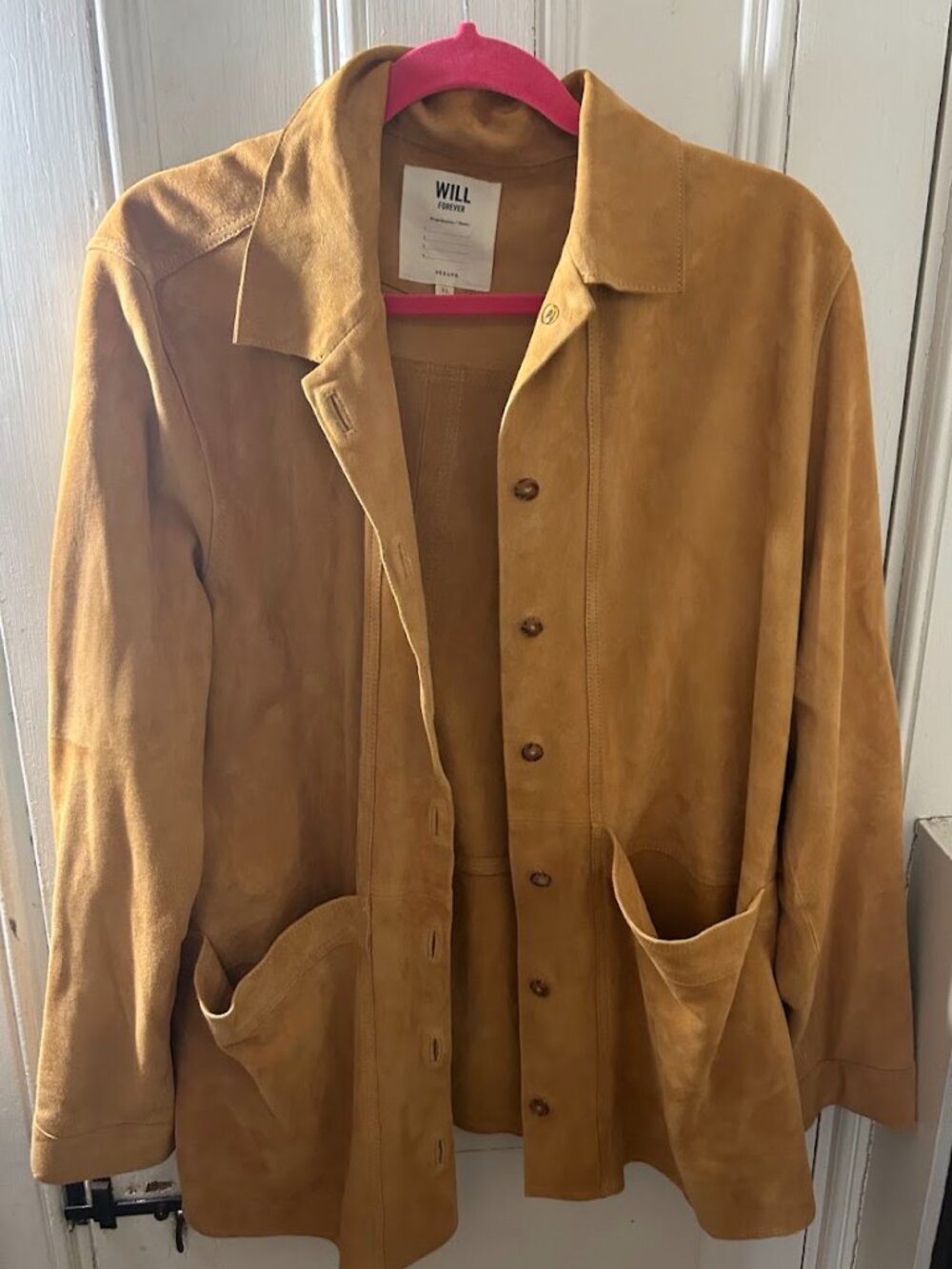 Sezane Will Jacket in Mustard Suede size XL - Picture 2 of 4